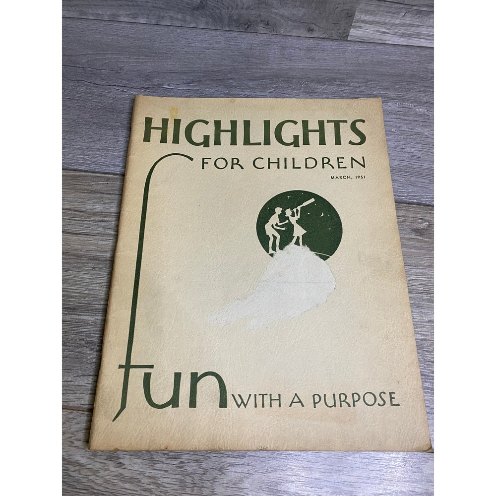 Vintage Highlights for Children Magazine March 1951 Fun with a Purpose Issue